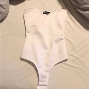 White Sweetheart Bodysuit